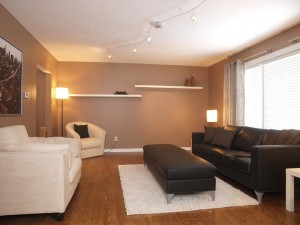 vacant home staging - living room after