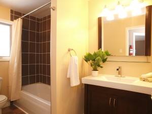 vacant home staging - upstairs bathroom